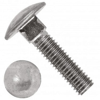 Болт мебельный М8х90 DIN 603 нержавеющая сталь А2